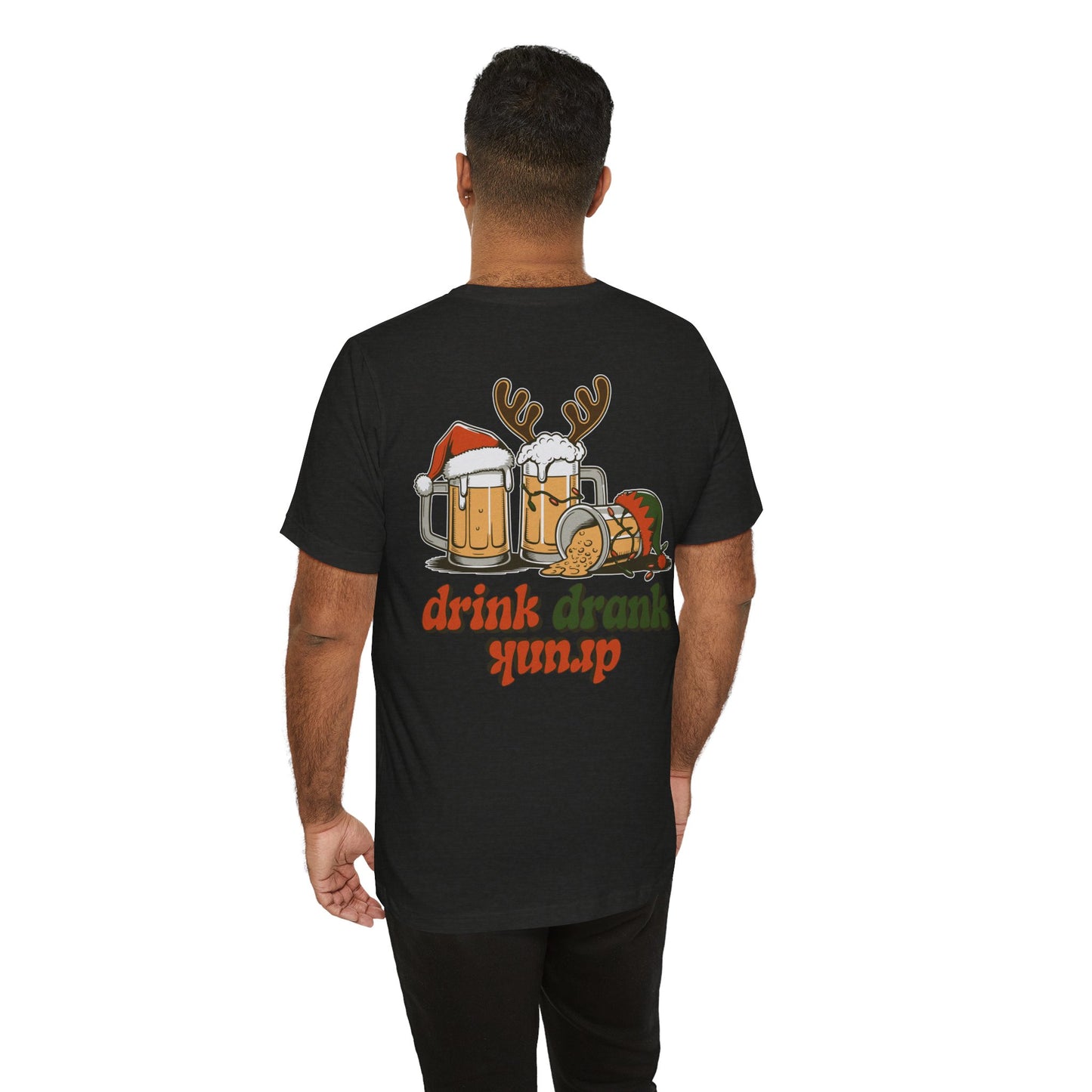 Scrappy Malone's Bar Christmas Tee — "Drink, Drank, Drunk" Holiday Shirt
