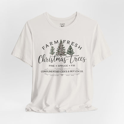 Farm Fresh Christmas Trees Unisex T-Shirt | Festive Holiday Tee