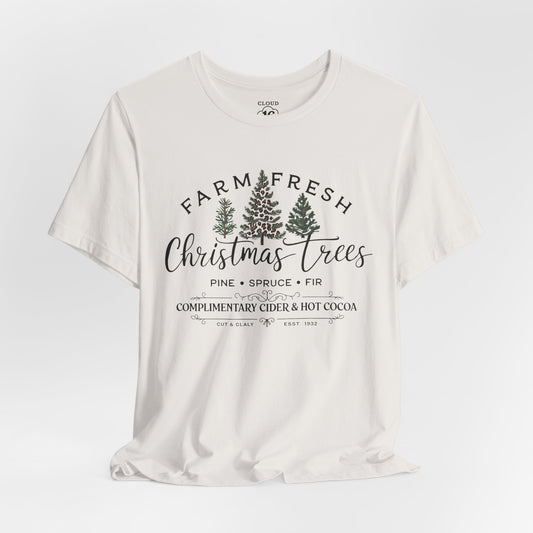 Farm Fresh Christmas Trees Unisex T-Shirt | Festive Holiday Tee