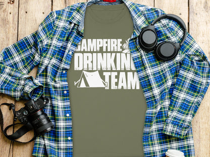 Campfire Drinking Team Tee for Outdoor Enthusiasts