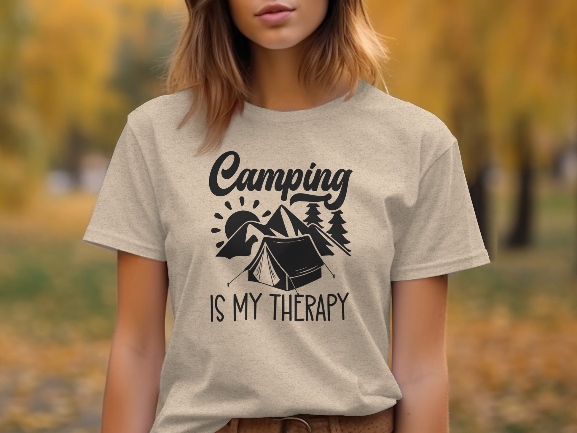 Camping Is My Therapy Nature Lover Outdoor Camping T-Shirt T-Shirt - Outdoor & Adventure Collection - Mile Marker 16 Gear by Cloud 16 Clothing Co.