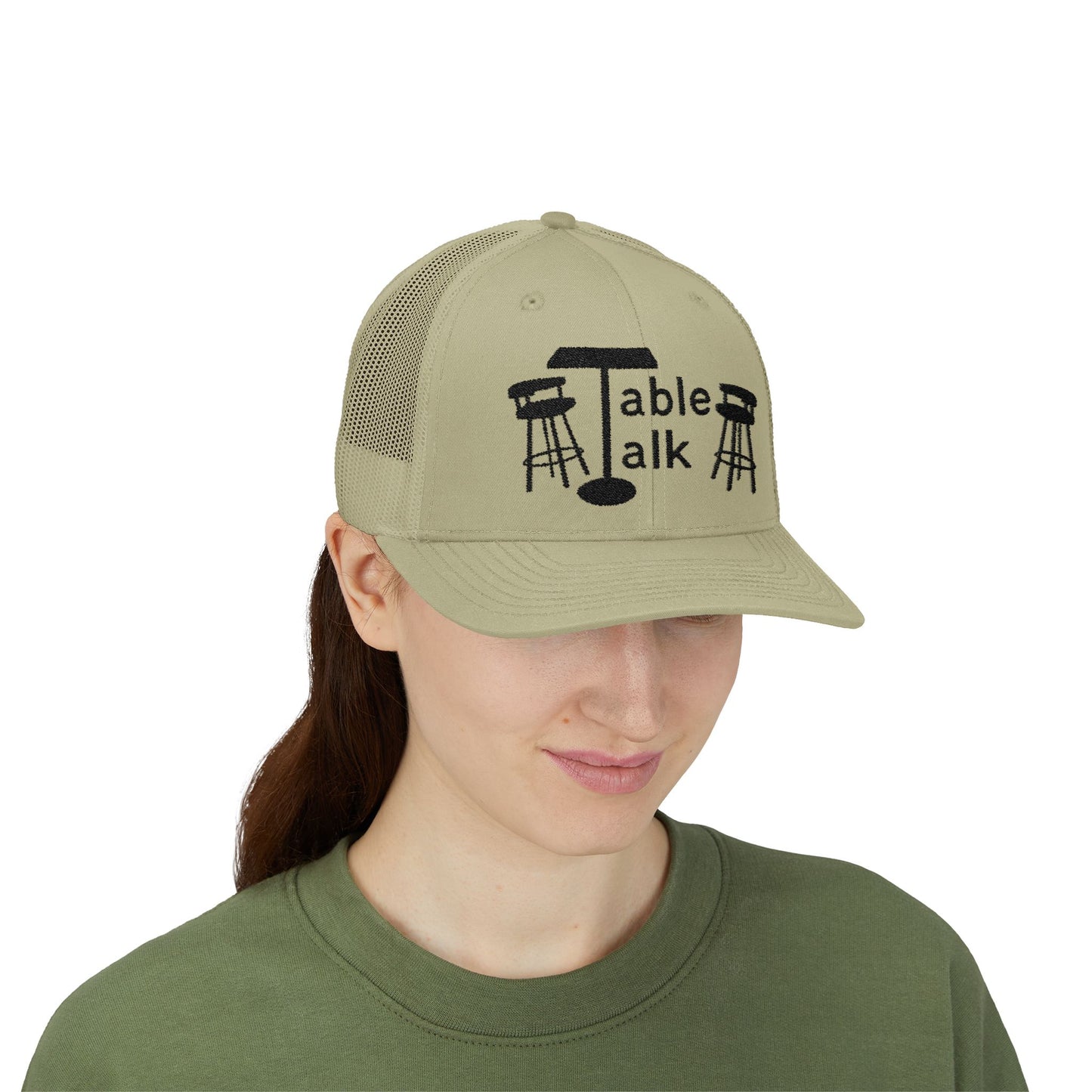 Table Talk Logo Embroidered Snapback Trucker Cap
