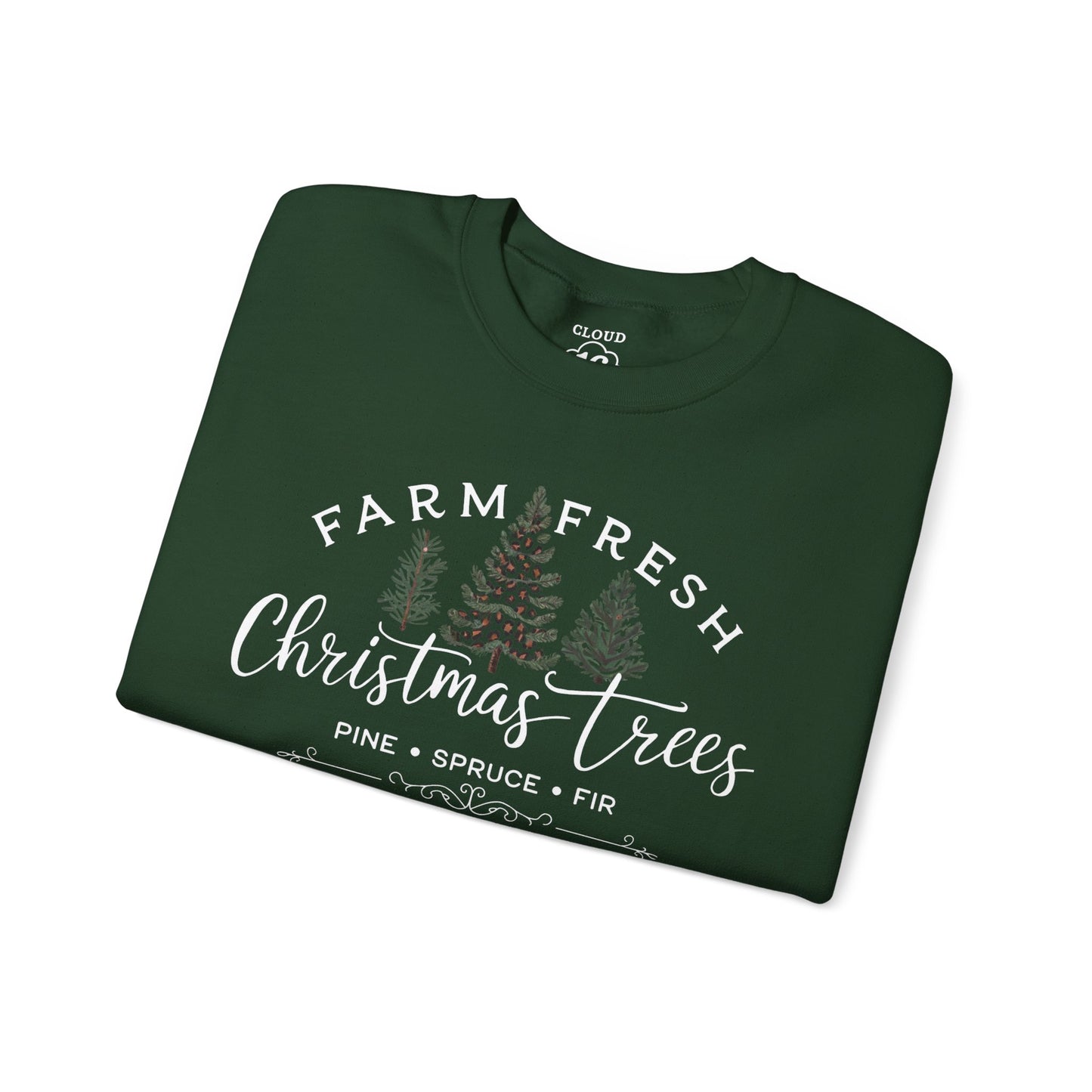 Farm Fresh Christmas Trees Crewneck Sweatshirt