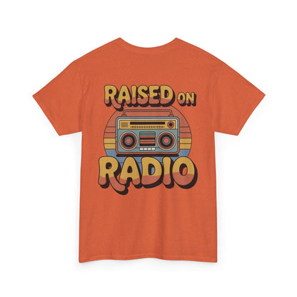 Retro Music Vibe Heavy Cotton Tee - Vintage Radio Shirt for Music Lovers