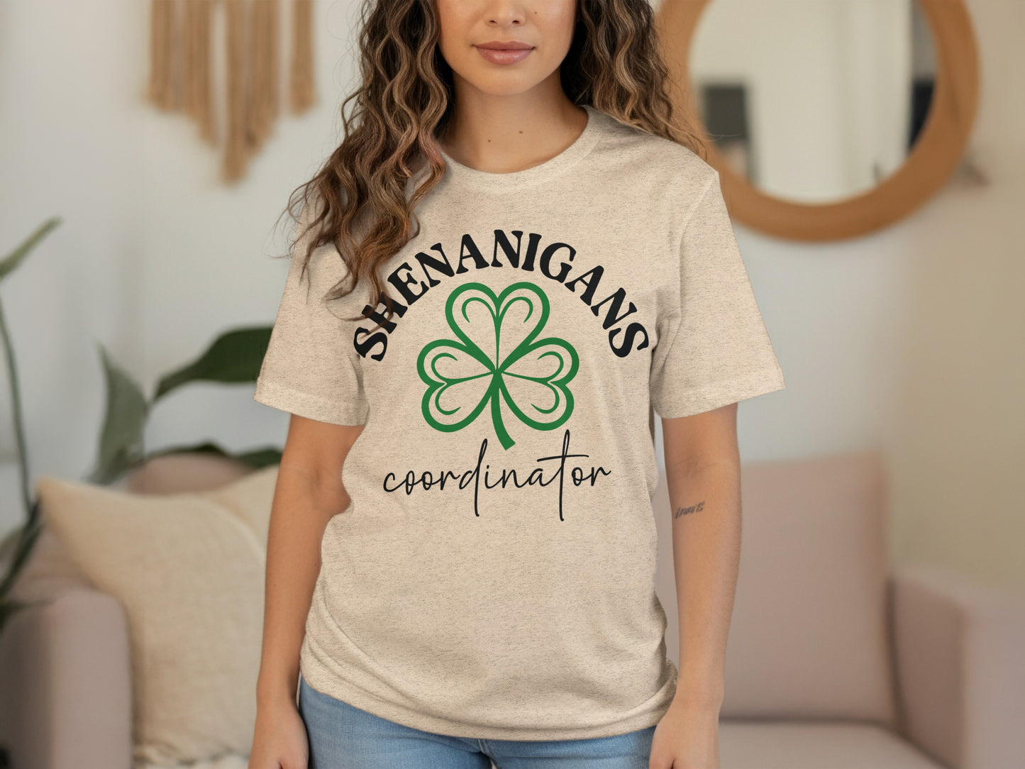 Shenanigans Coordinator Shirt with Shamrock Design