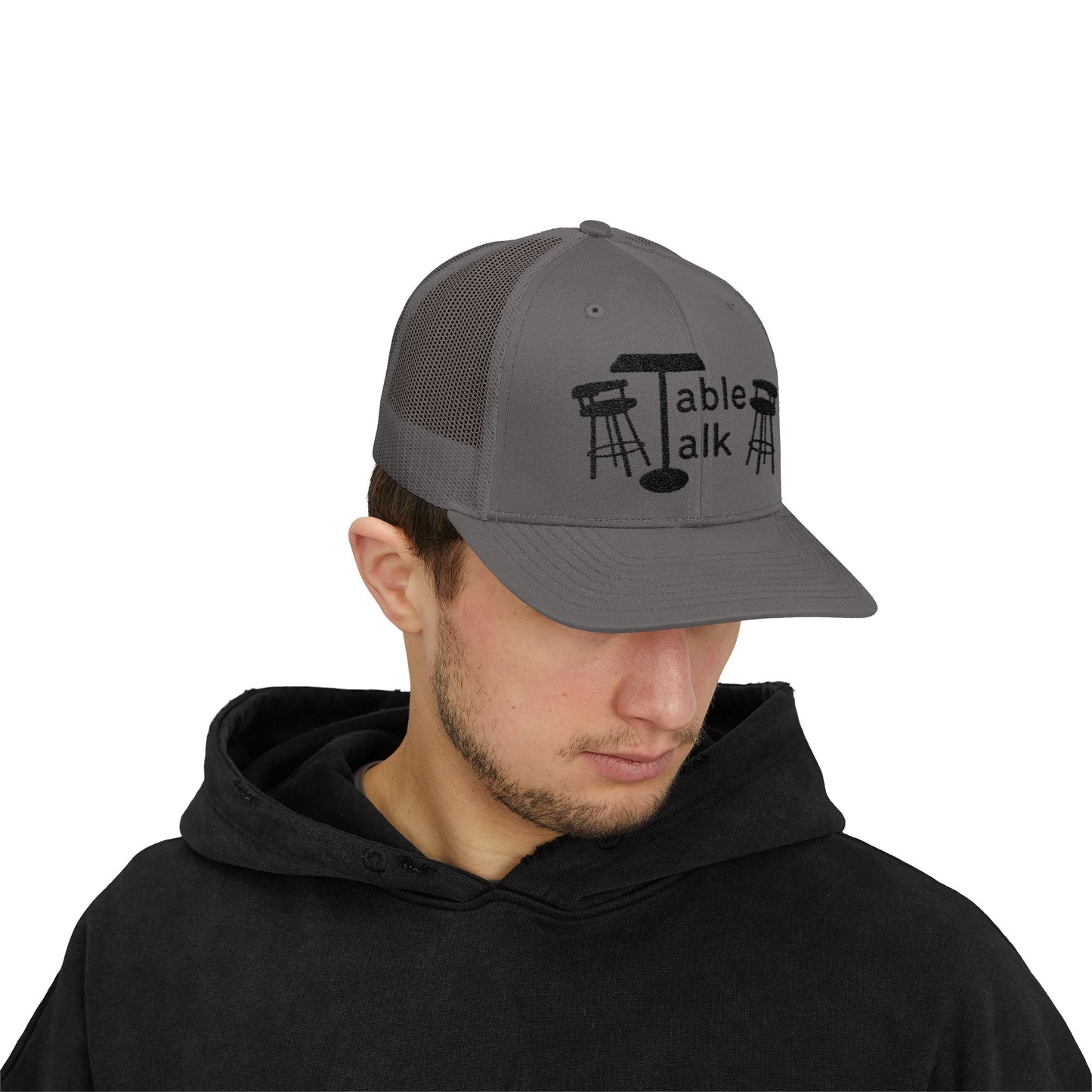 Table Talk Logo Embroidered Snapback Trucker Cap