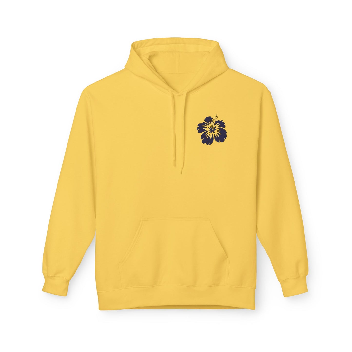 Ocean Beach Floral Hoodie - Surf-Inspired Unisex Fleece for Beach Lovers