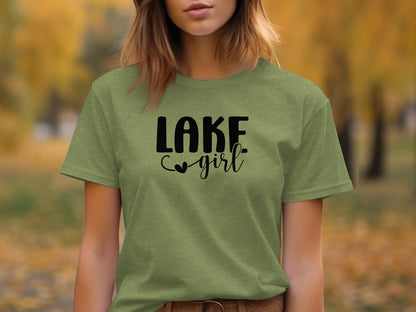 Lake Heart Girl Graphic Summer Vacation Outfit T-Shirt T-Shirt - Outdoor & Adventure Collection - Mile Marker 16 Gear by Cloud 16 Clothing Co.