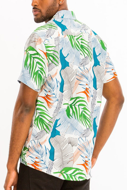 Aloha Shores Short Sleeve Floral Resort Shirt - Button Down - Curated Provisions by Cloud 16 Clothing Co.