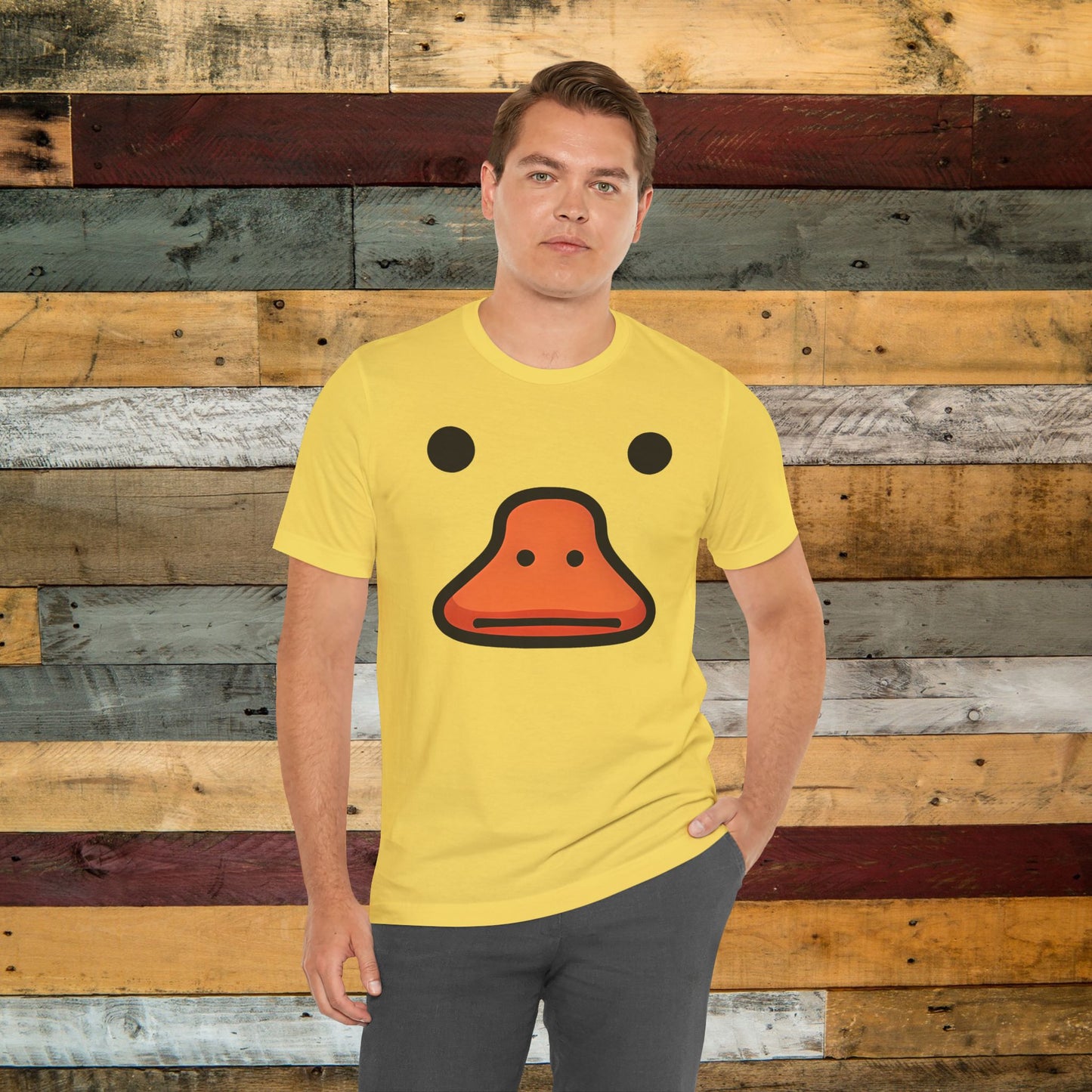 Quirky Duck Face T-Shirt - Funny Animal Graphic Tee for Duck Lovers