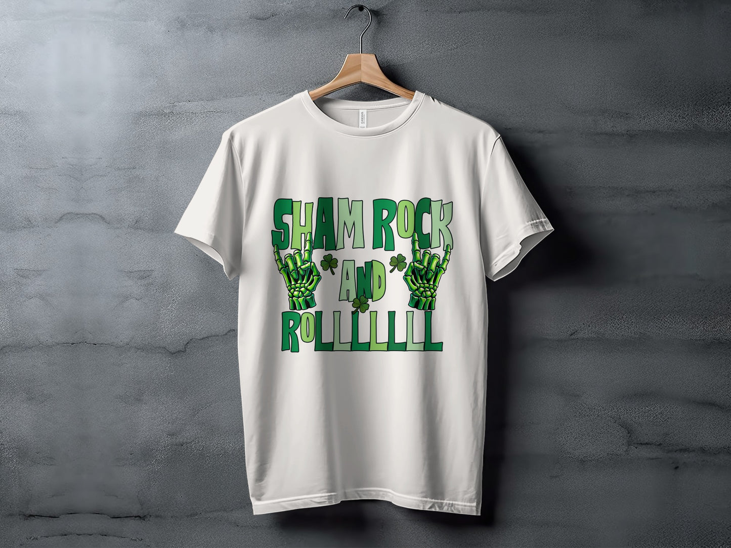 Sham Rock and Rolllll Graphic Tee Shirt