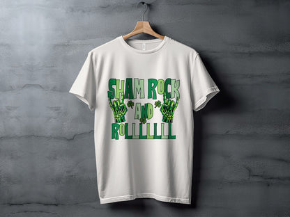 Sham Rock and Rolllll Graphic Tee Shirt