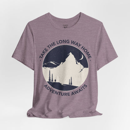 Adventure Awaits Graphic Tee - Unisex Outdoor Travel Shirt