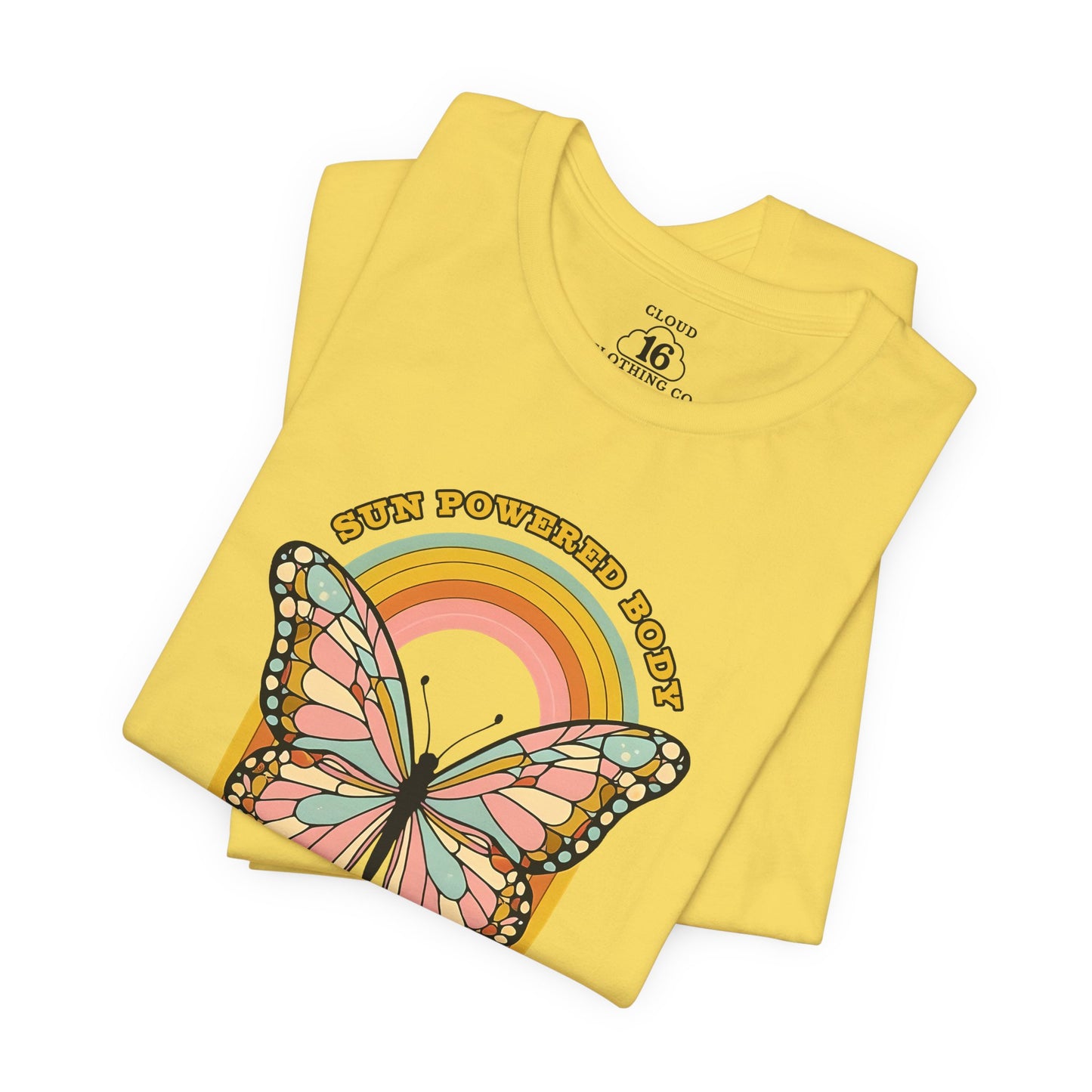 Butterfly Rainbow Women's T-Shirt - Vintage Graphic Tee for Nature Lovers