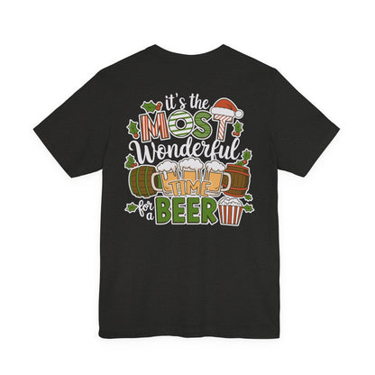 Scrappy Malone's Bar Christmas Tee — "It's the Most Wonderful Time for a Beer"