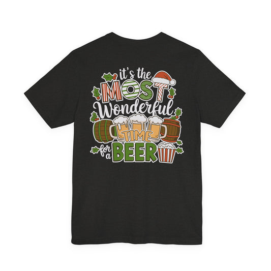 Scrappy Malone's Bar Christmas Tee — "It's the Most Wonderful Time for a Beer"