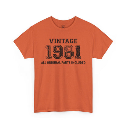 Vintage 1981 Retro T-Shirt - Premium Unisex Cotton Tee