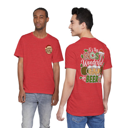 Scrappy Malone's Bar Christmas Tee — "It's the Most Wonderful Time for a Beer"