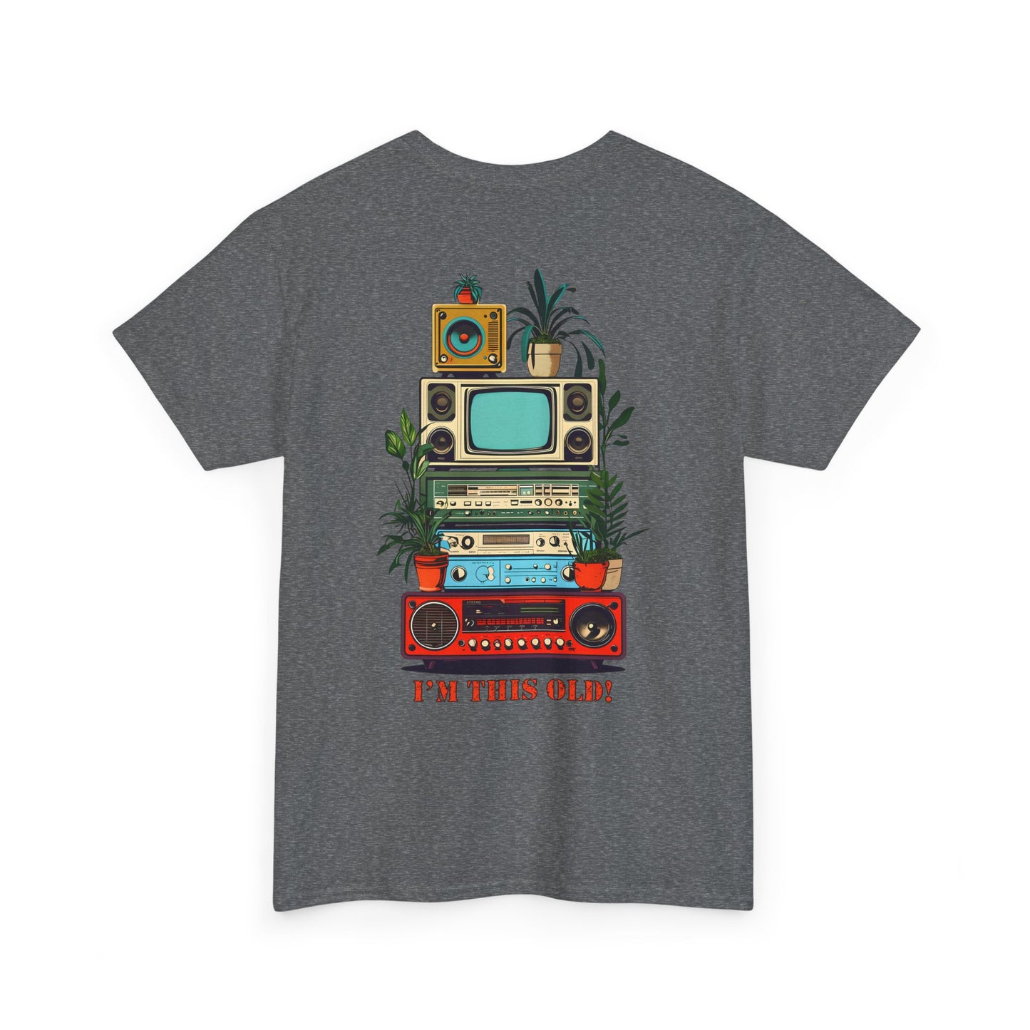 Retro Vibes Unisex Heavy Cotton Tee - Vintage 90s Style Music Lover T-Shirt