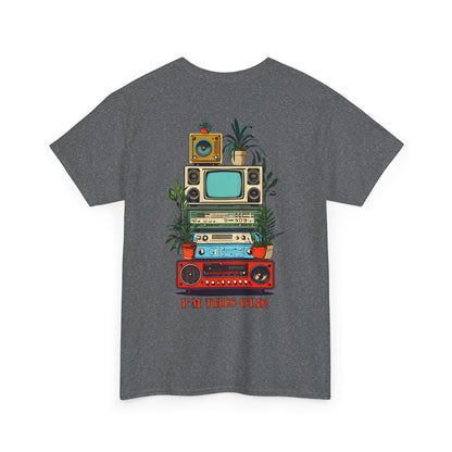 Retro Vibes Unisex Heavy Cotton Tee - Vintage 90s Style Music Lover T-Shirt