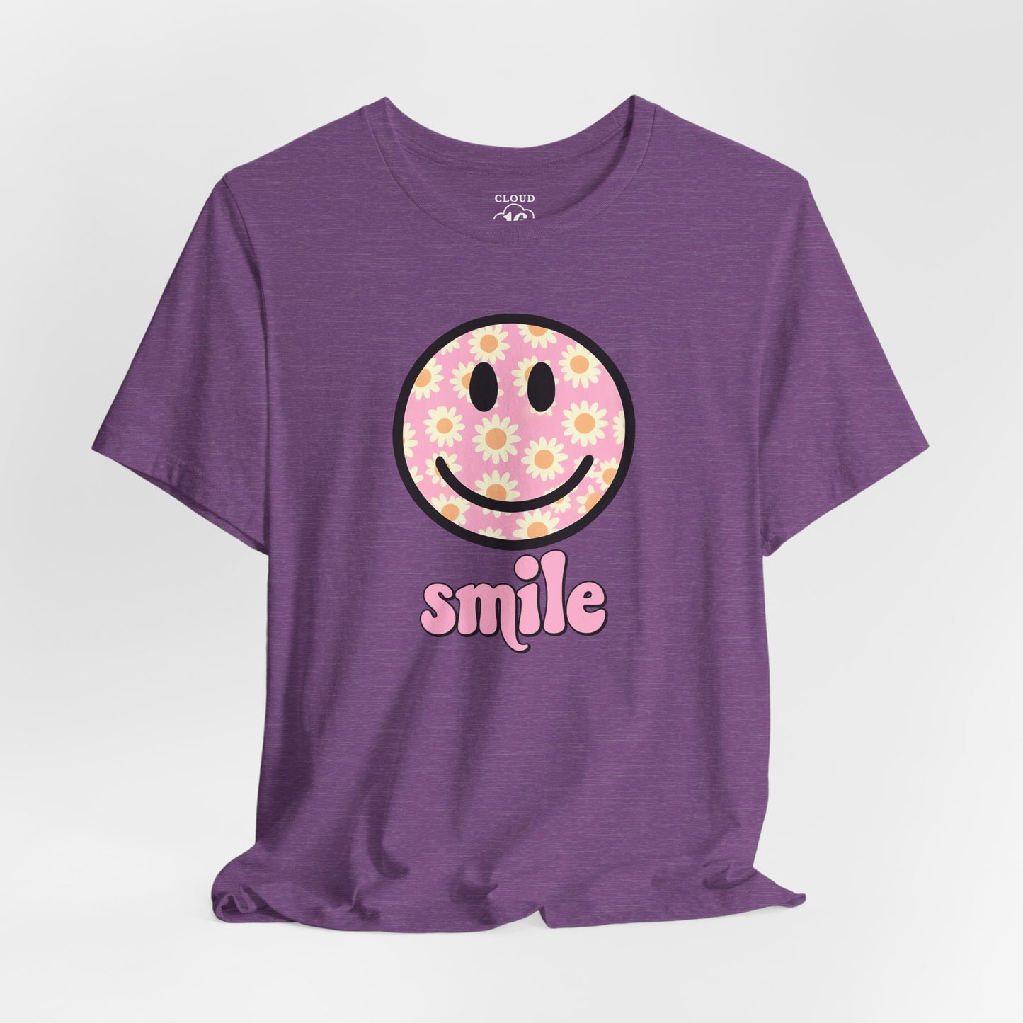 Smile Floral Womens T-Shirt - Positive Vibes Tee