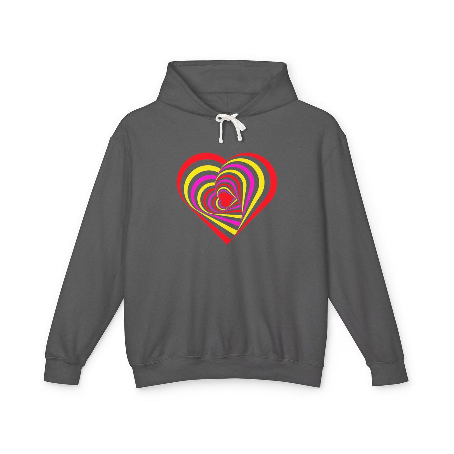Heart Spiral Unisex Lightweight Hoodie - Valentine's Day Gift