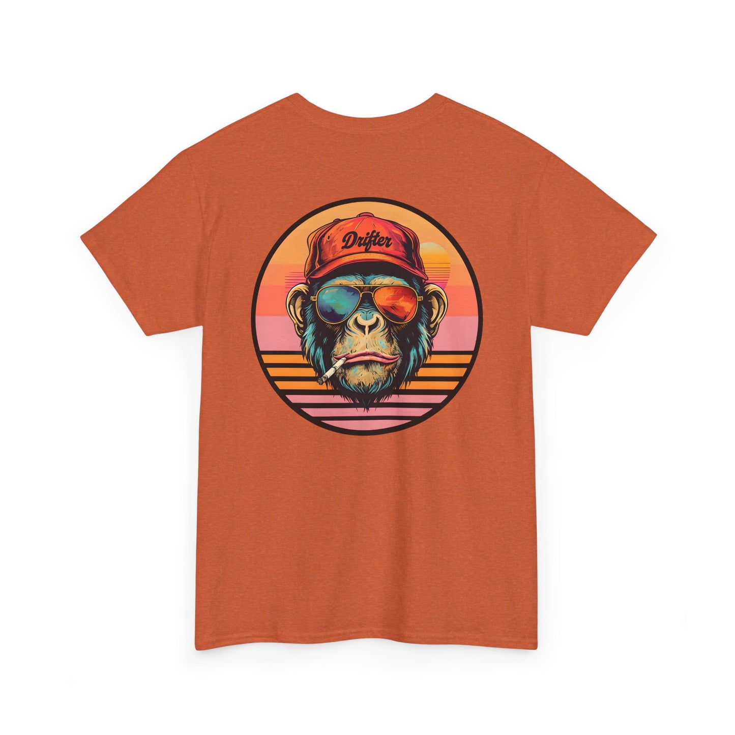 Retro Monkey Graphic T-Shirt - Unisex Heavy Cotton Tee