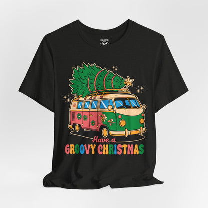 Have a Groovy Christmas - Vintage Van with Tree Shirt