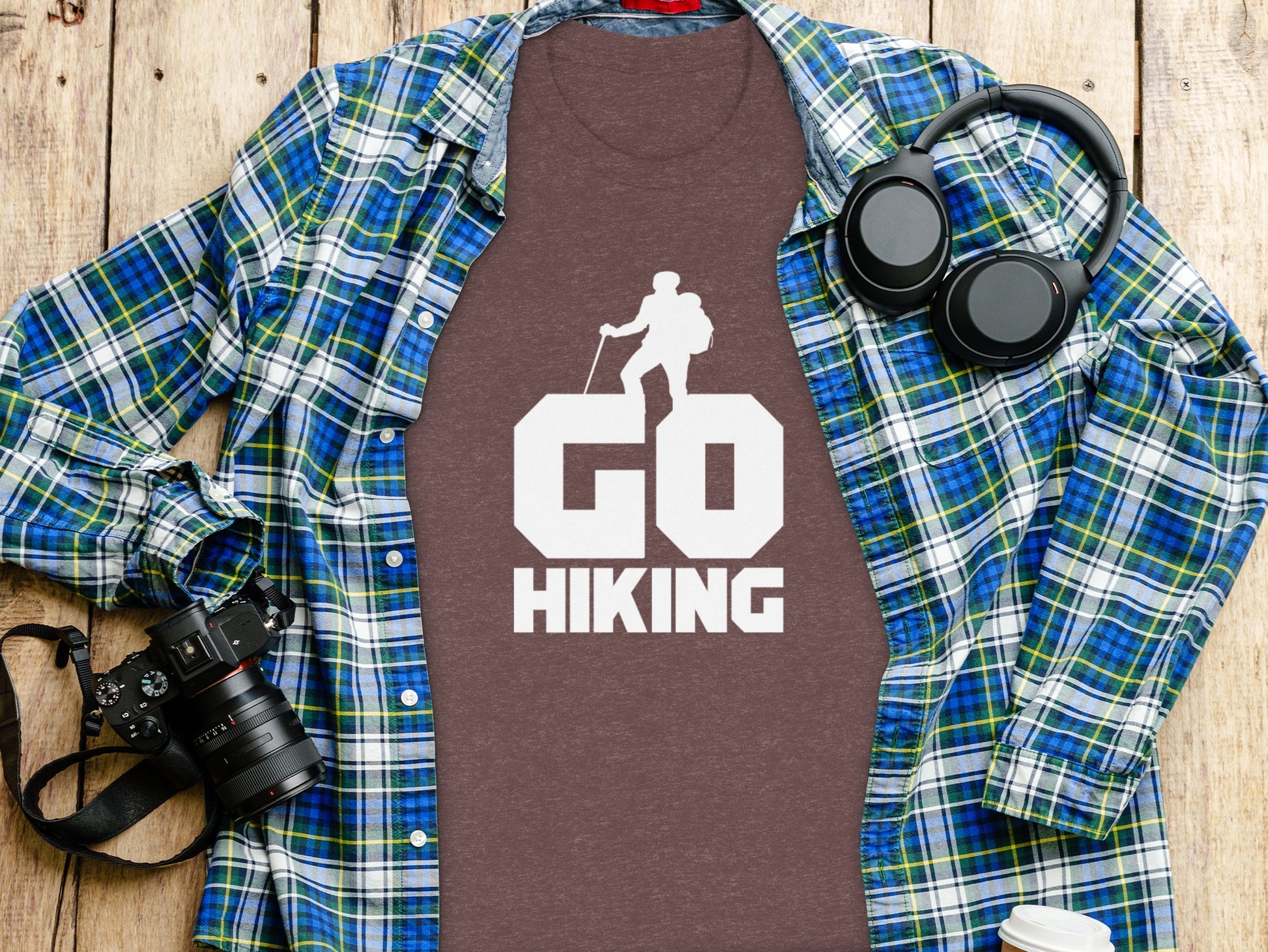Go Hiking Motivation For Adventurous Hikers T-Shirt T-Shirt - Outdoor & Adventure Collection - Mile Marker 16 Gear by Cloud 16 Clothing Co.