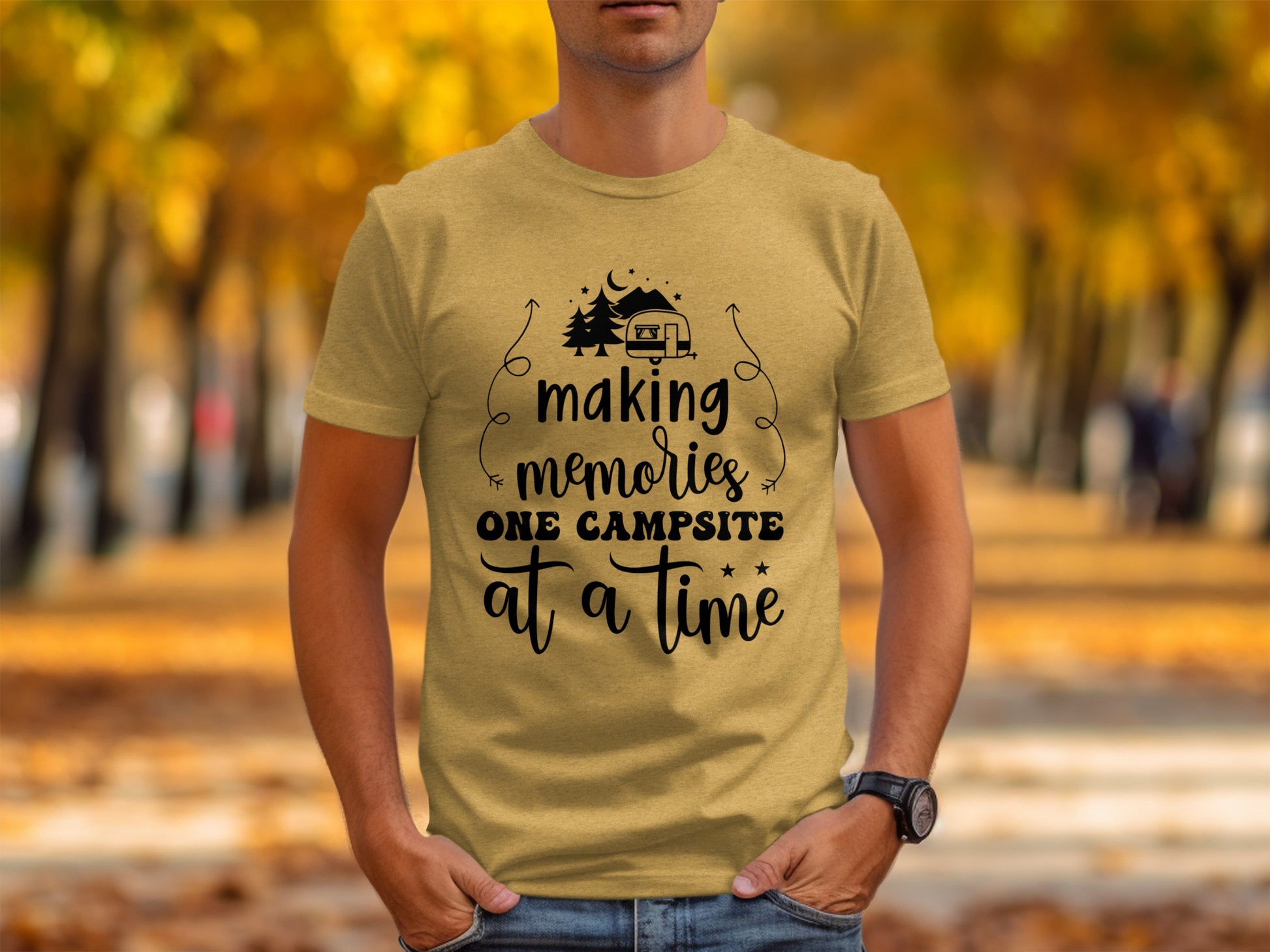 Making Memories One Campsite At A Time Camping T-Shirt T-Shirt - Outdoor & Adventure Collection - Mile Marker 16 Gear by Cloud 16 Clothing Co.
