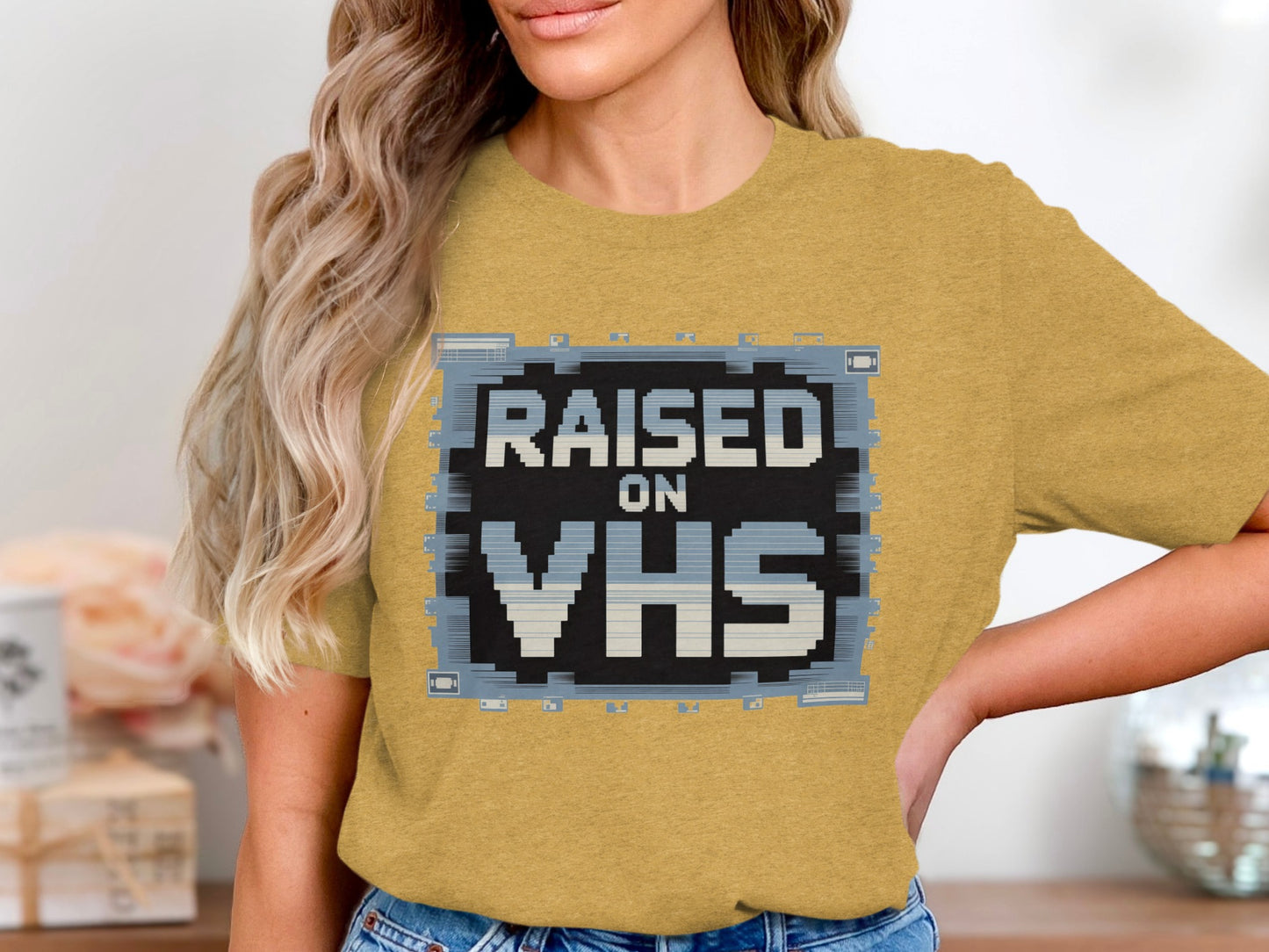 Raised on VHS Graphic Tee Retro Style Apparel Shirt