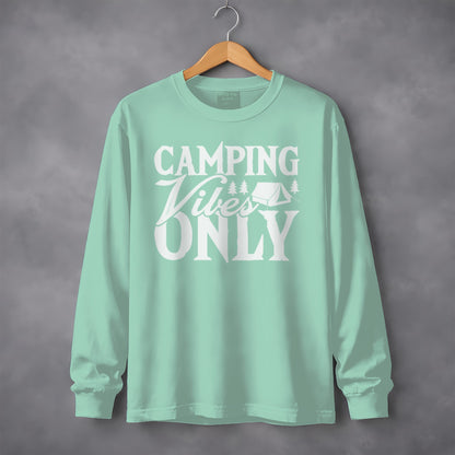 Camping Vibes Only Long Sleeve Graphic Shirt