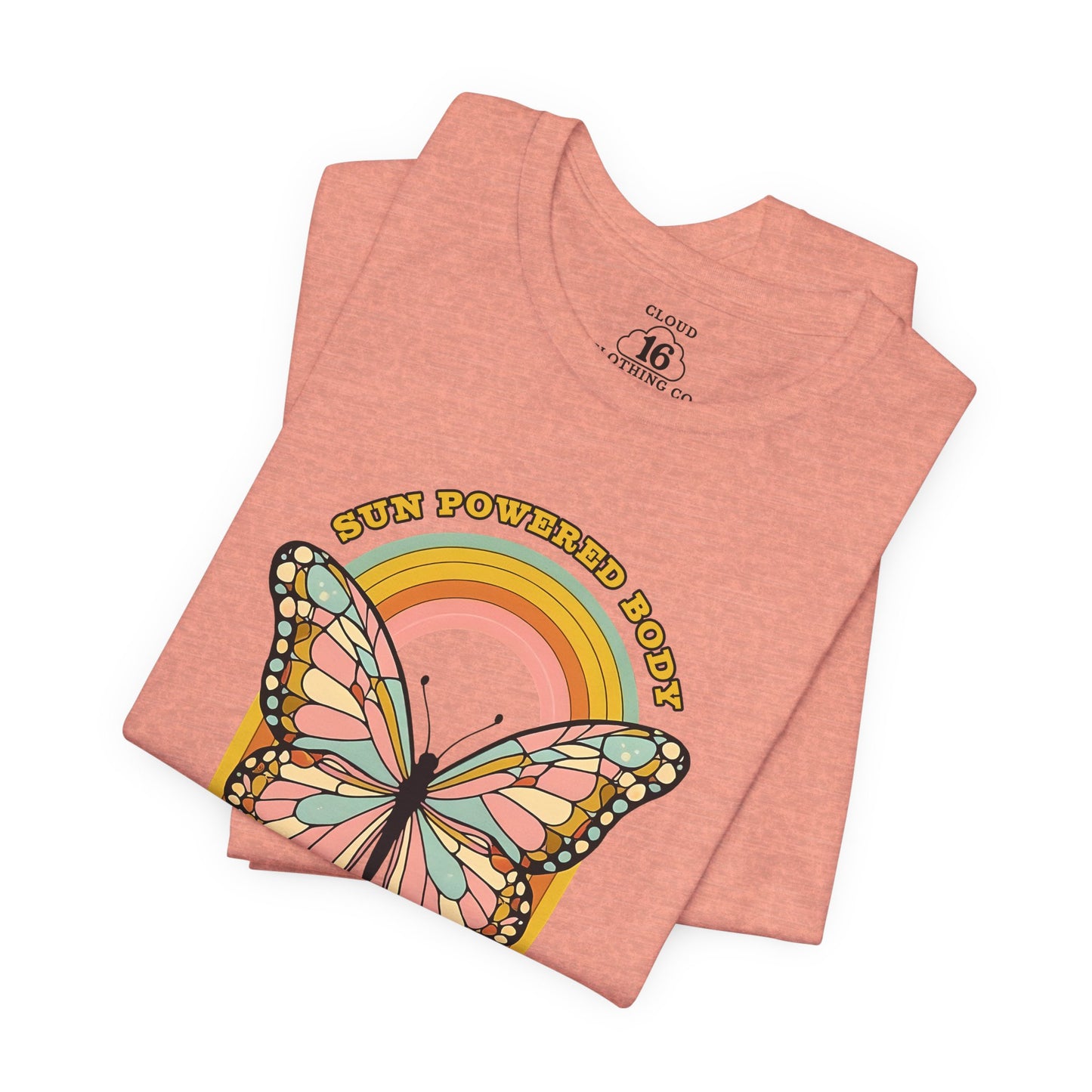 Butterfly Rainbow Women's T-Shirt - Vintage Graphic Tee for Nature Lovers