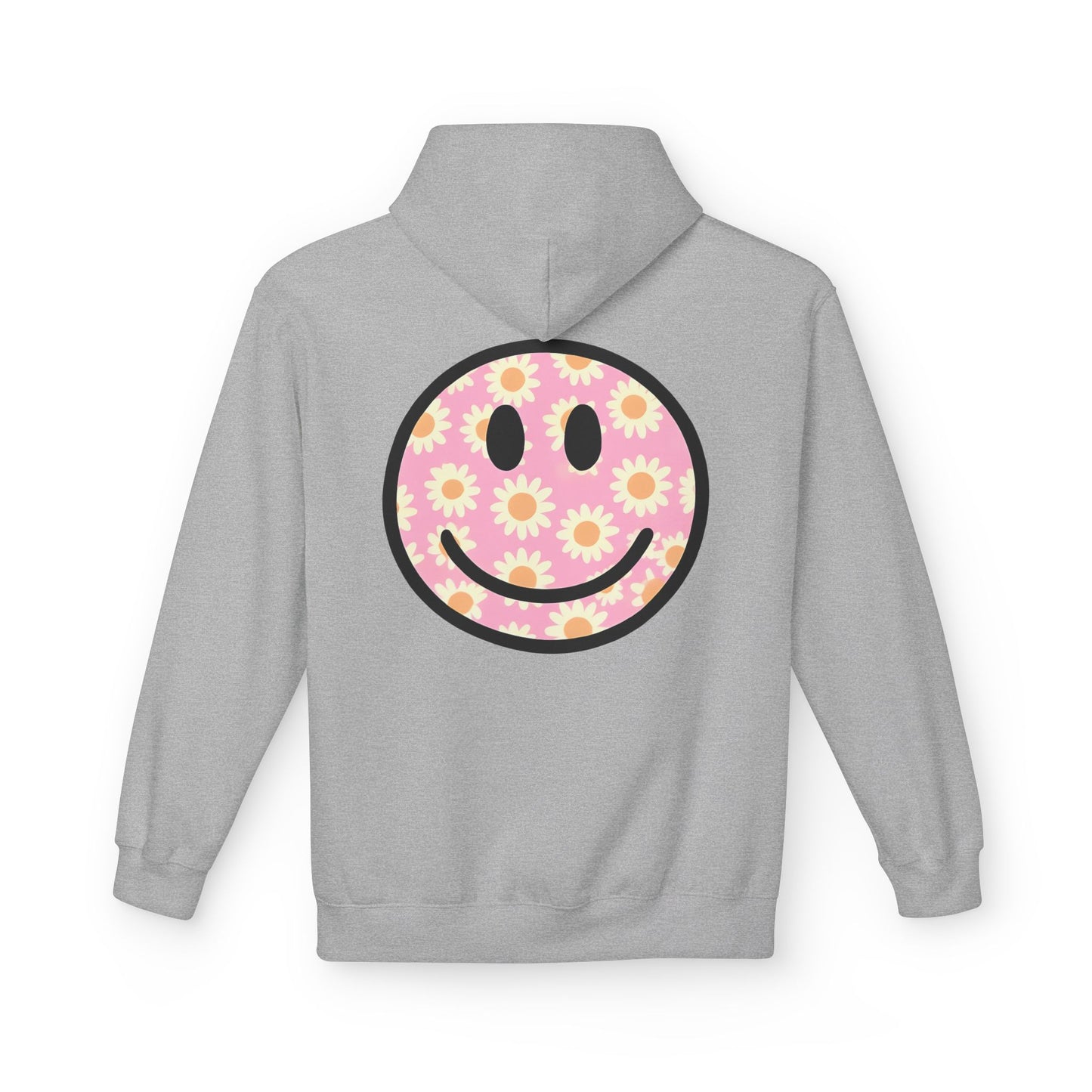 Smiley Flower Hoodie - Womens Fleece Hoodie