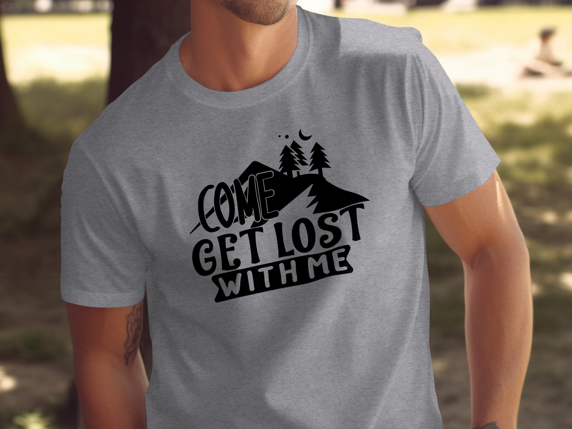 Come Get Lost With Me Mountains and Trees Graphic T-Shirt T-Shirt - Outdoor & Adventure Collection - Mile Marker 16 Gear by Cloud 16 Clothing Co.