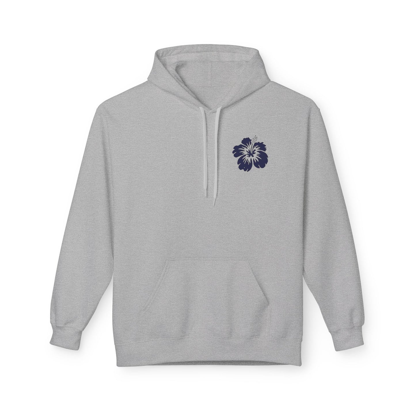 Ocean Beach Floral Hoodie - Surf-Inspired Unisex Fleece for Beach Lovers