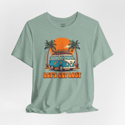 Let's Get Lost Retro Adventure Tee - Unisex Travel Shirt for Nature Lovers