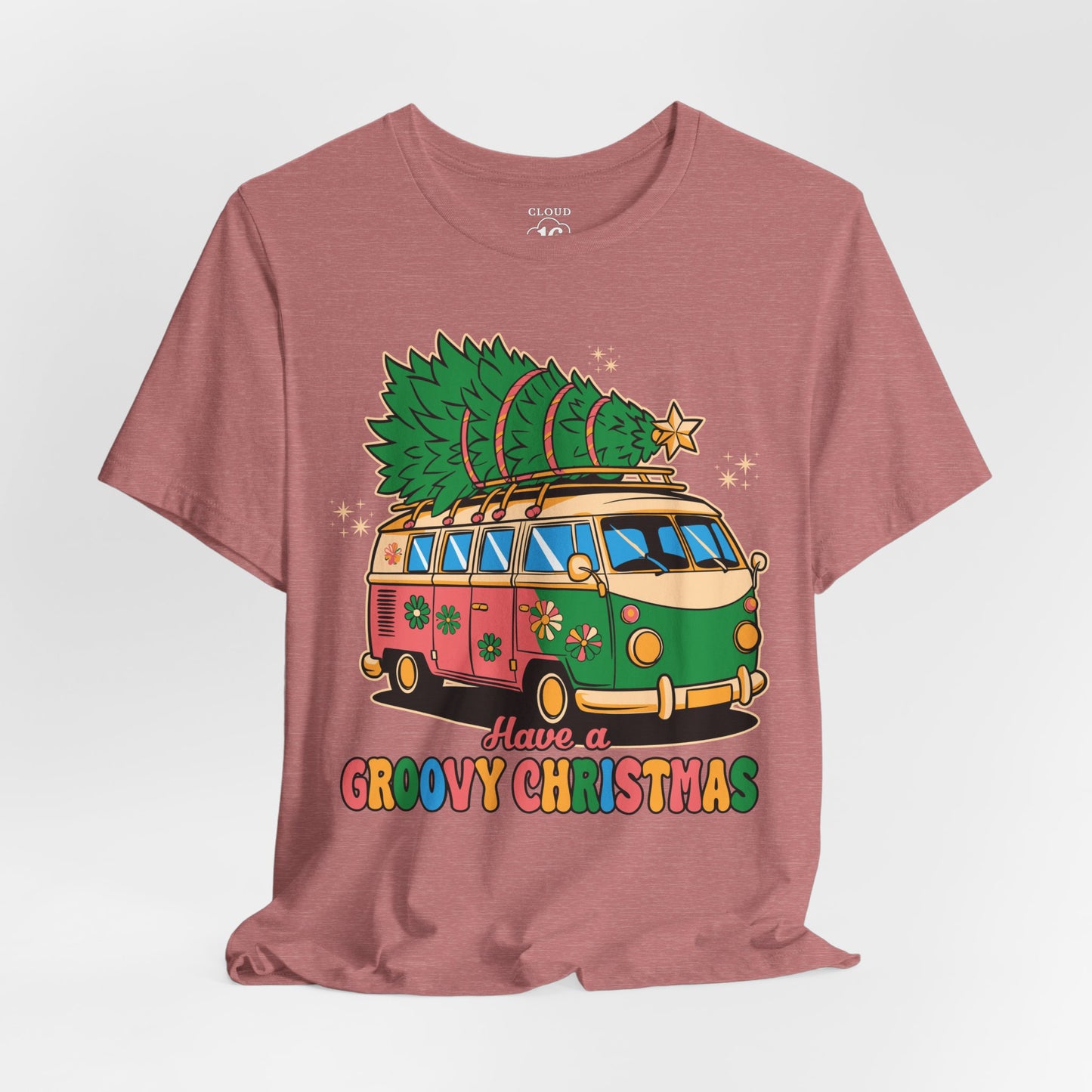 Have a Groovy Christmas - Vintage Van with Tree Shirt
