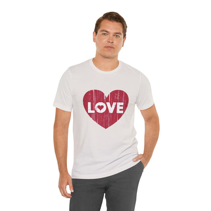 Love T-Shirt - Vintage Distressed Heart Graphic Tee