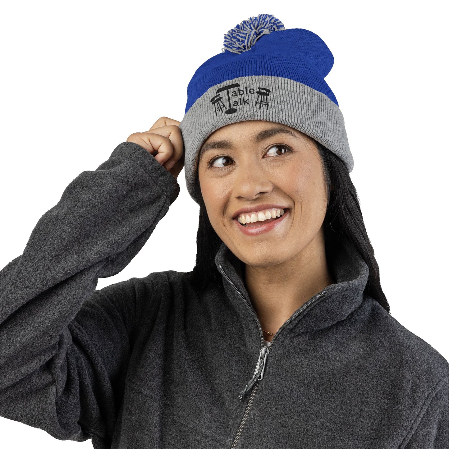 Table Talk Logo Embroidered Pom-Pom Knit Cap