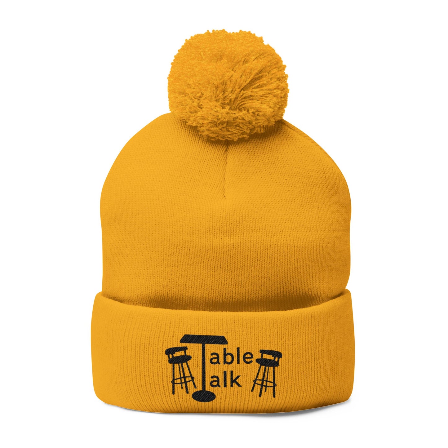 Table Talk Logo Embroidered Pom-Pom Knit Cap