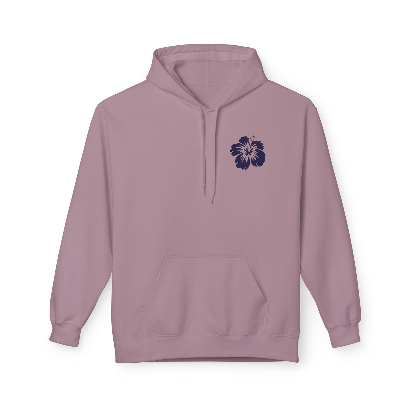 Ocean Beach Floral Hoodie - Surf-Inspired Unisex Fleece for Beach Lovers