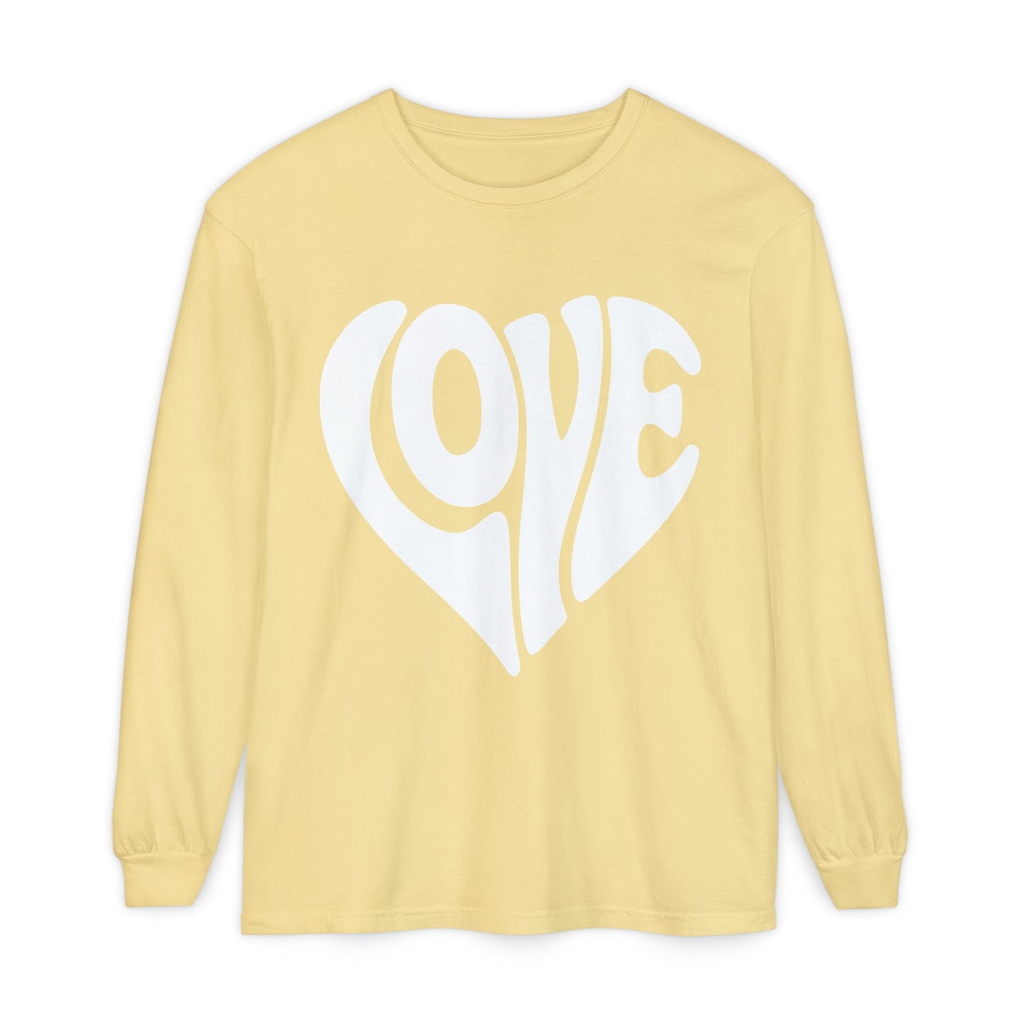 Love Heart Long Sleeve T-Shirt - Unisex Cozy Valentine's Day Gift