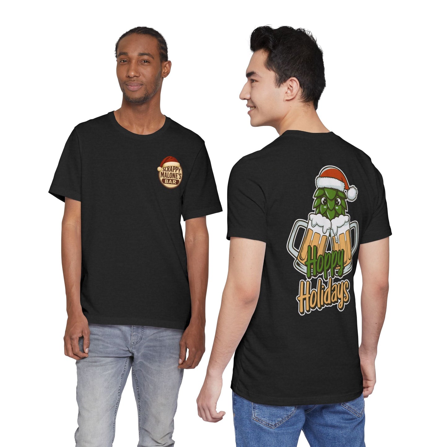 Scrappy Malone's Bar 'Hoppy Holidays' Christmas Tee