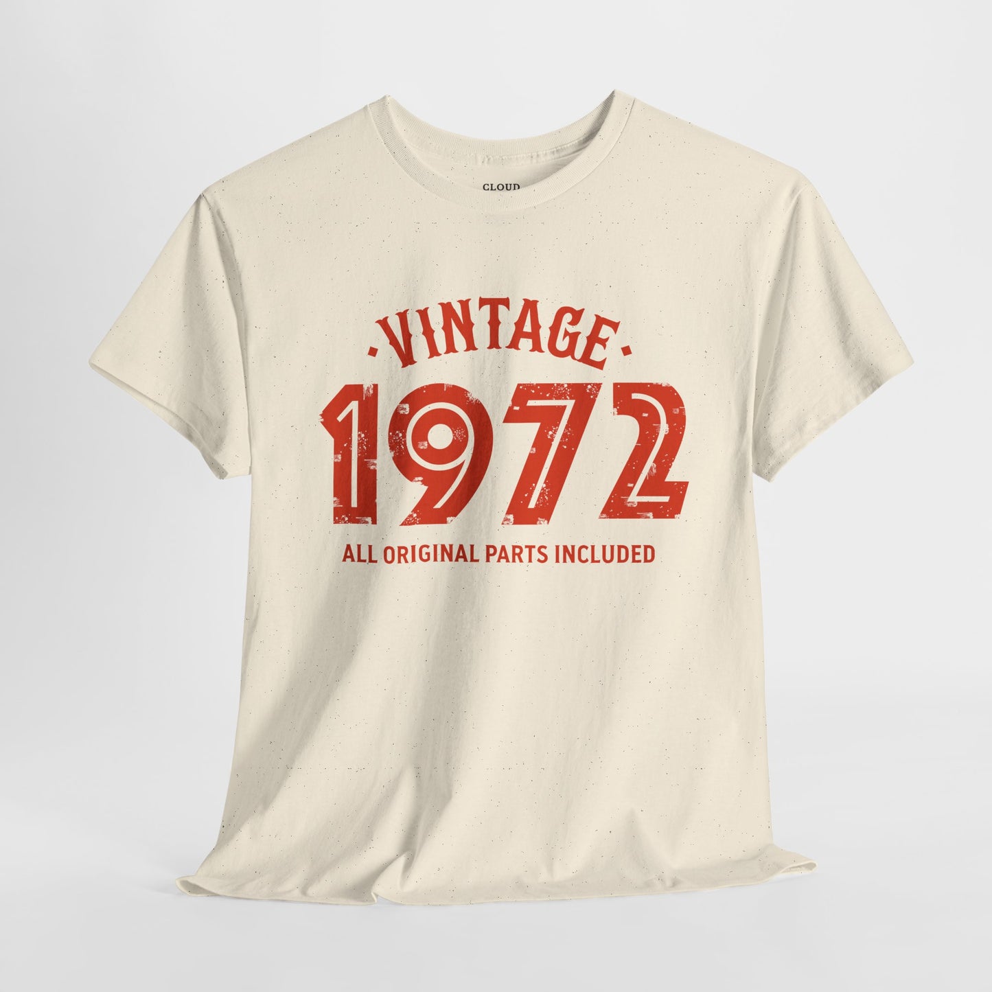 Vintage 1972 T-Shirt - Premium Unisex Heavy Cotton Retro Tee