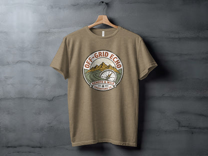 Off-Grid Echo Explorer: The Explorer's Adventure Tee: Off-Grid Echo Remote & Wild Adventure Co. t-shirt.