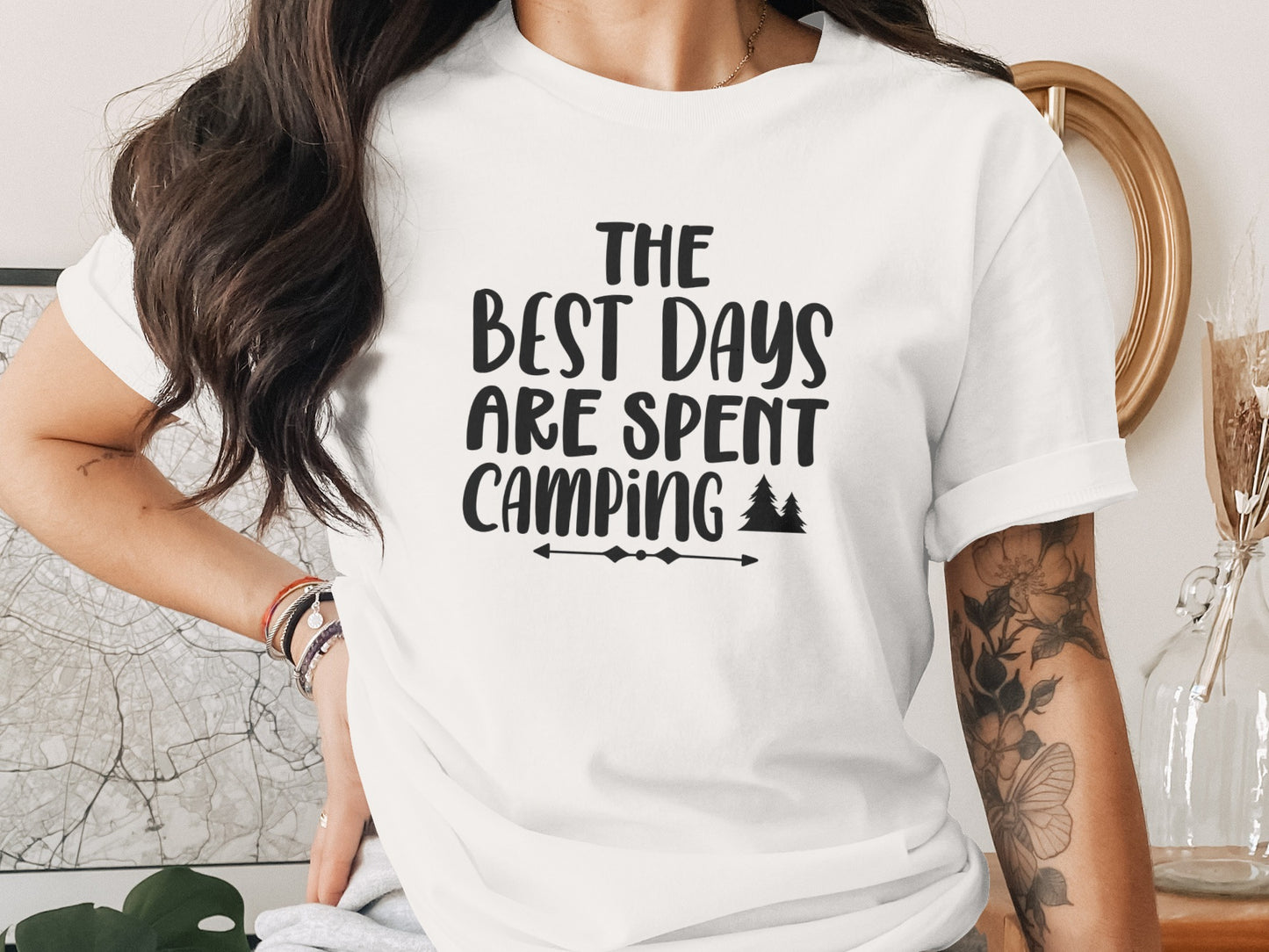 The Best Days Are Spent Camping Camping Design T-Shirt T-Shirt - Outdoor & Adventure Collection - Mile Marker 16 Gear by Cloud 16 Clothing Co.