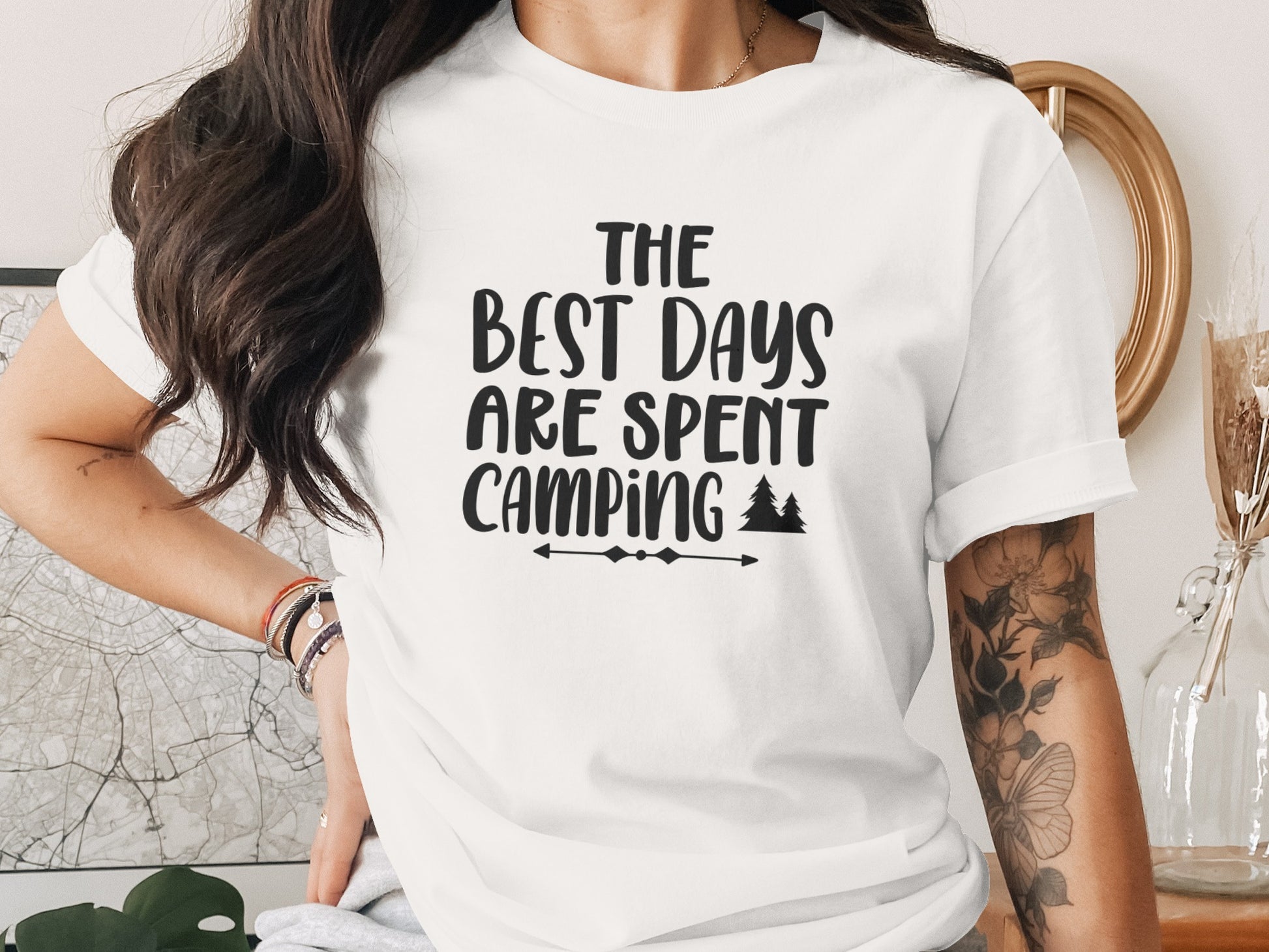 The Best Days Are Spent Camping Camping Design T-Shirt T-Shirt - Outdoor & Adventure Collection - Mile Marker 16 Gear by Cloud 16 Clothing Co.