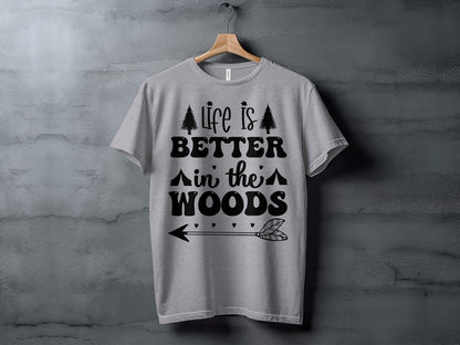 Life Is Better In The Woods With Arrow T-Shirt T-Shirt - Outdoor & Adventure Collection - Mile Marker 16 Gear by Cloud 16 Clothing Co.