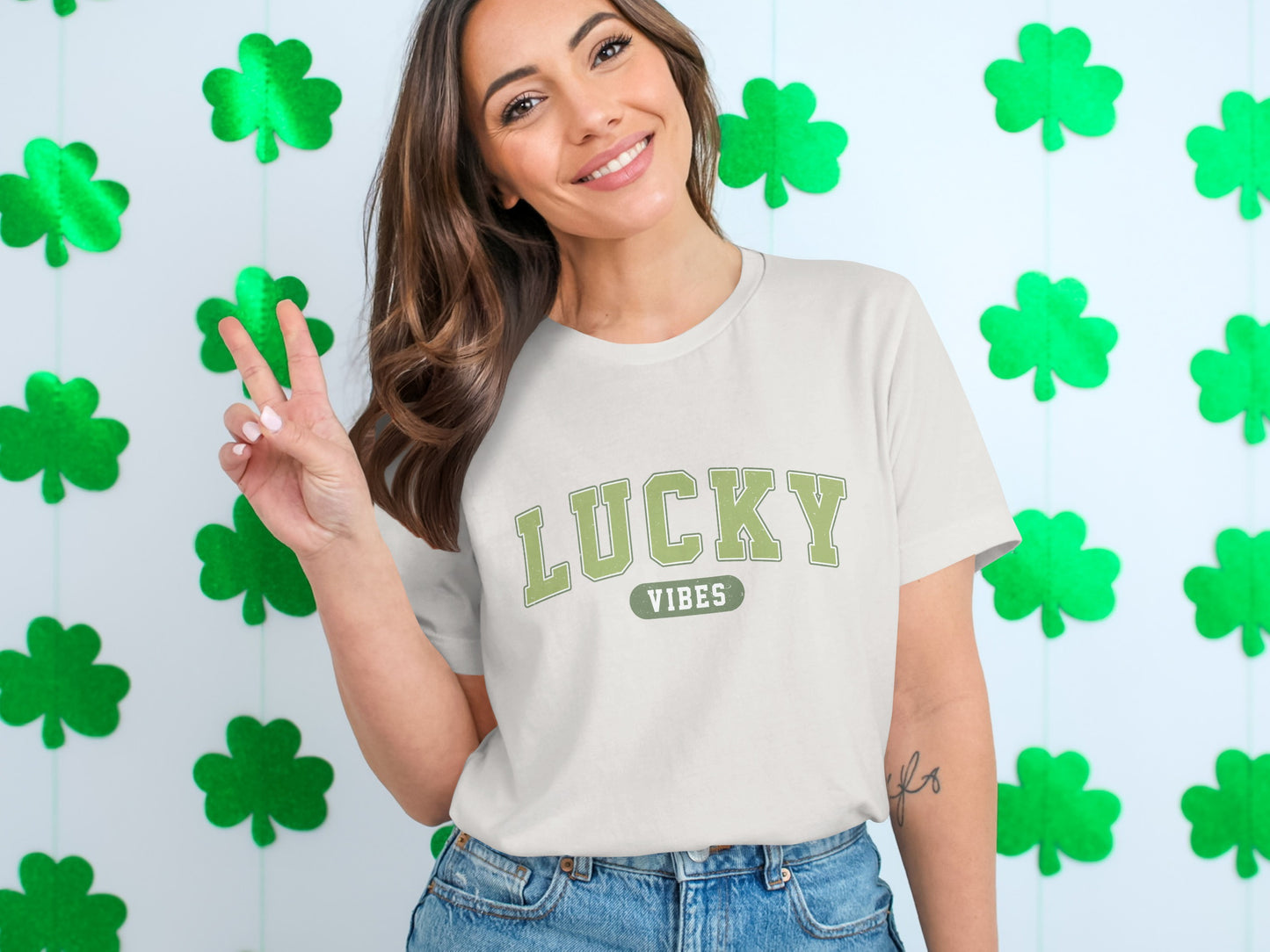 Lucky Vibes Graphic Tee for Festive Celebrations
